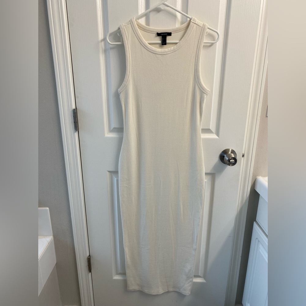 Forever 21 Ivory Bodycon Maxi Dress